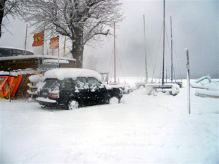 Etwas Schnee in Cannobio...