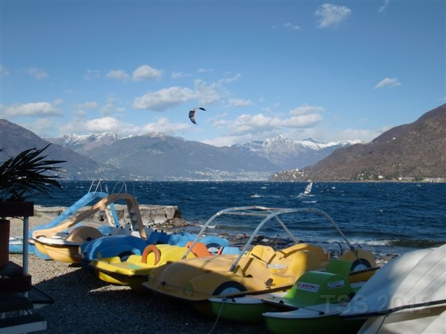 Schon jede Menge Wind vor Cannobio...
