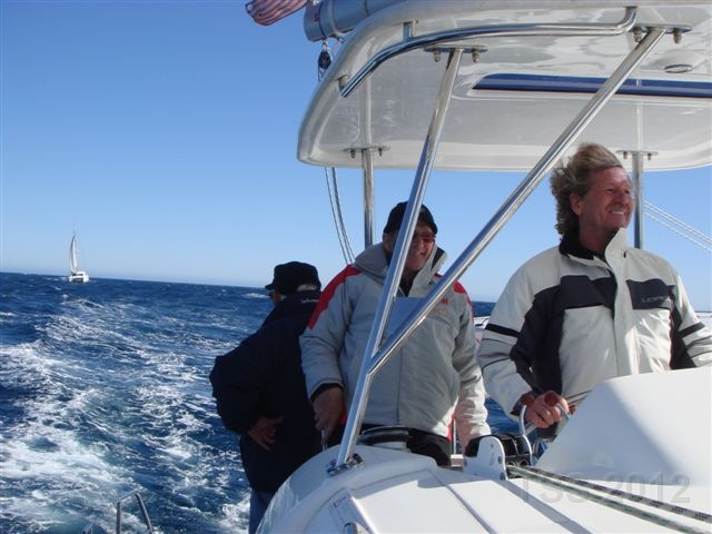Dickschiffkatamarantest vor Monaco...