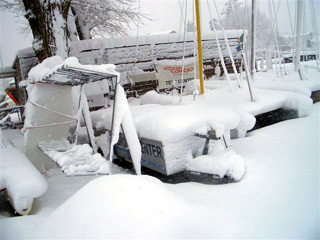 Etwas Schnee in Cannobio...