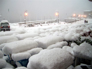 Etwas Schnee in Cannobio...