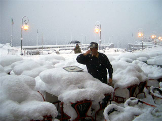 Etwas Schnee in Cannobio...